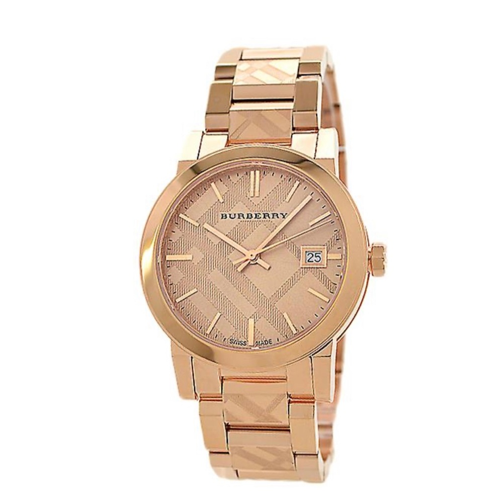 Burberry Bu9146 Rose Gold Stainless 34 Mm Swiss Made Ladies Watch